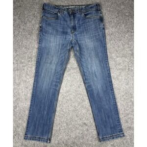 Duluth Trading Co Jeans Mens 36x32 Blue Slim Fit Ballroom Double Flex Jeans
